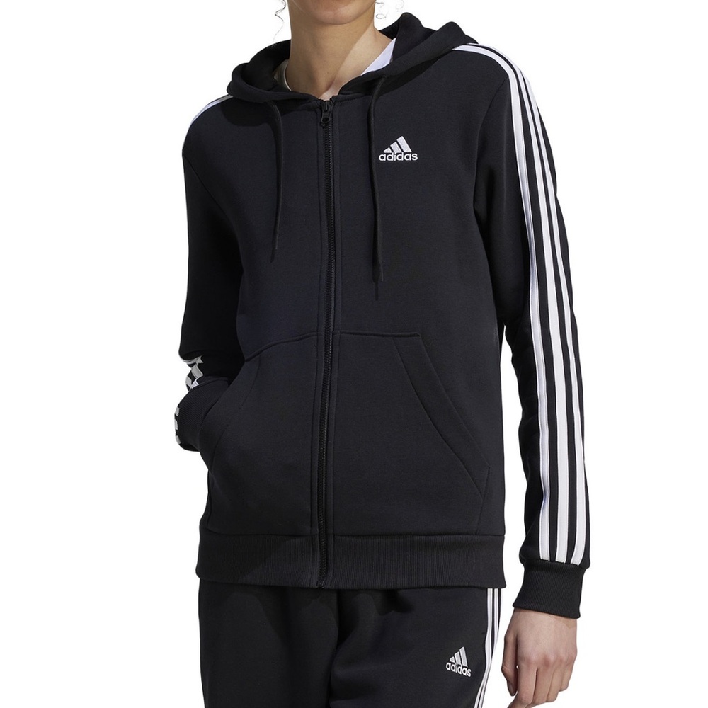 Adidas Black Zip-Up Hoodie. Women S size